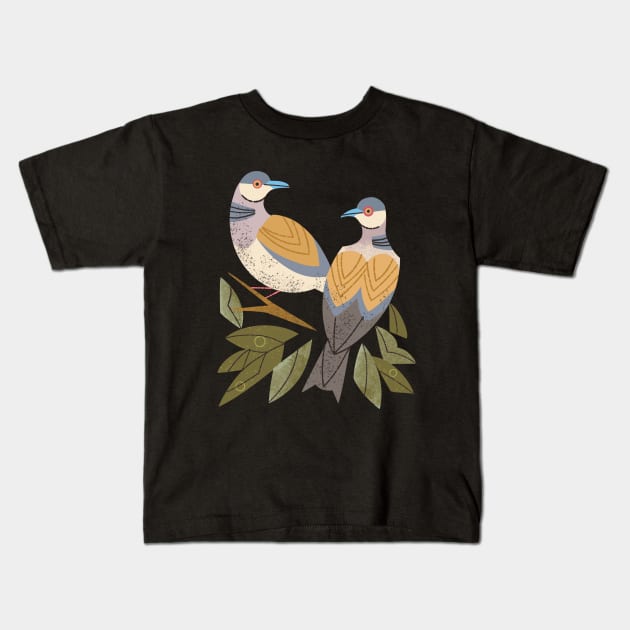 Two Turtle Doves Kids T-Shirt by Renea L Thull
